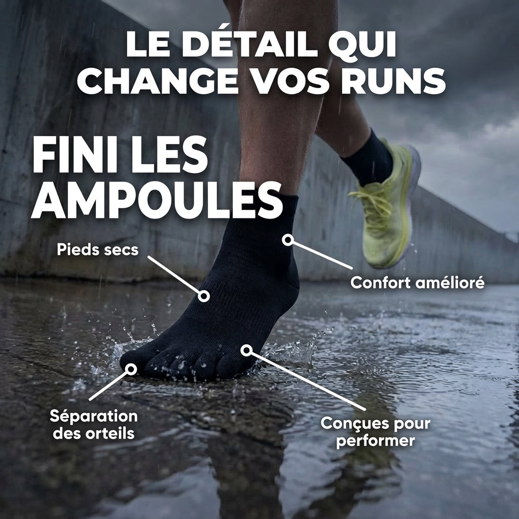Chaussettes techniques à orteils séparés - Coolmax